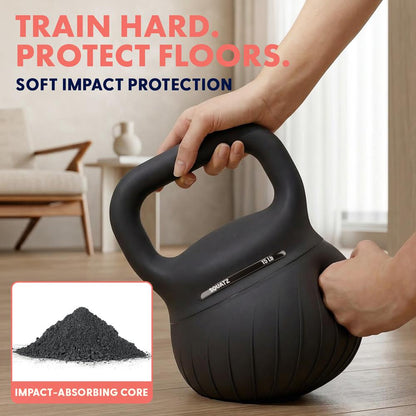 Soft Drop Kettlebell with Wide Handle - Black, 6.8kg