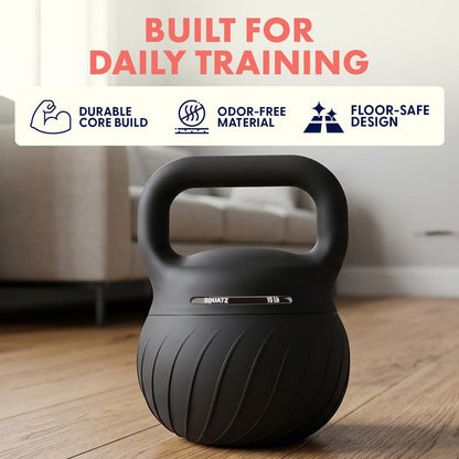 Soft Drop Kettlebell with Wide Handle - Black, 6.8kg