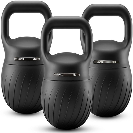 Soft Drop Kettlebell Set 3 Piece - Black Beige Teal, 27.2kg