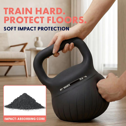 Soft Drop Kettlebell Set 3 Piece - Black Beige Teal, 27.2kg