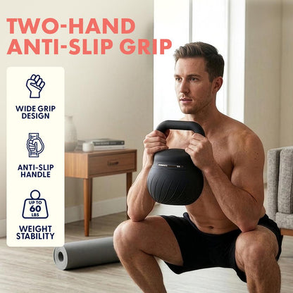 Soft Drop Kettlebell Set 3 Piece - Black Beige Teal, 27.2kg