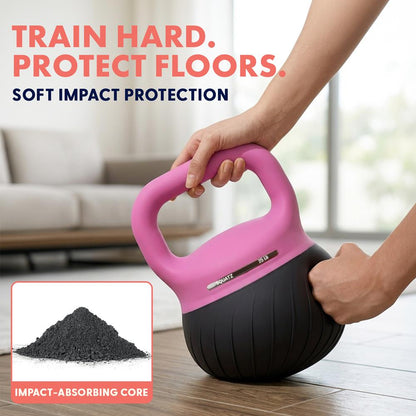 Soft Drop Kettlebell Set 3 Piece - Pink Beige Purple, 27.2kg