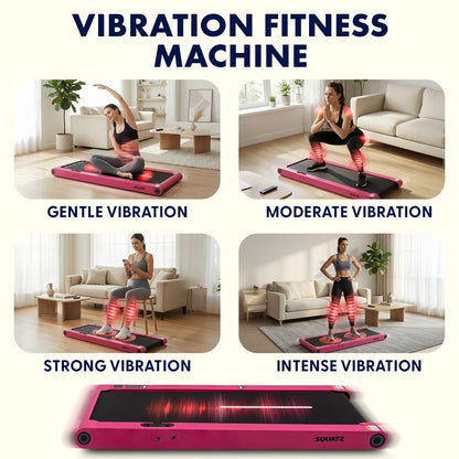Folding Walking Pad Treadmill with Handlebar - Pink